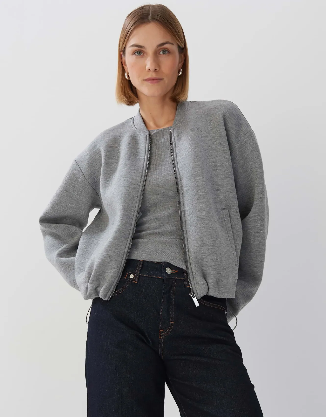 blouson_ukuya_grau_online_bestellen_1.webp OPUS Blouson Ukuya Grau Online Bestellen^Damen Jacken / Mäntel | Sweat