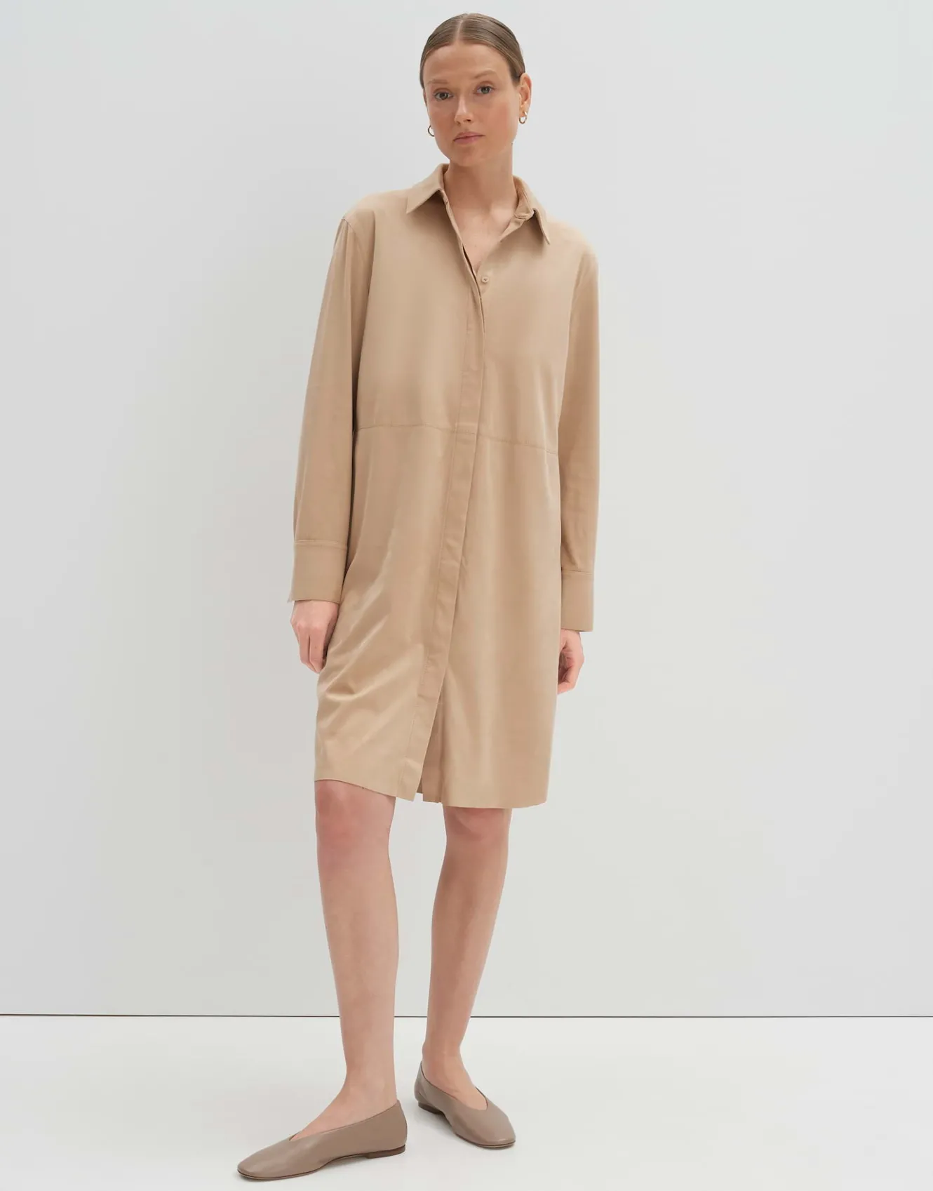 blusenkleid_qirsta_beige_online_bestellen_1.webp OPUS Blusenkleid Qirsta Beige Online Bestellen^Damen Kleider