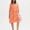 OPUS Blusenkleid Wulari Graphic Orange Online Bestellen^Damen Kleider