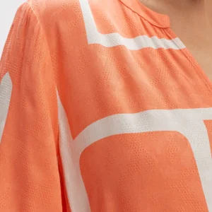 OPUS Blusenkleid Wulari Graphic Orange Online Bestellen^Damen Kleider