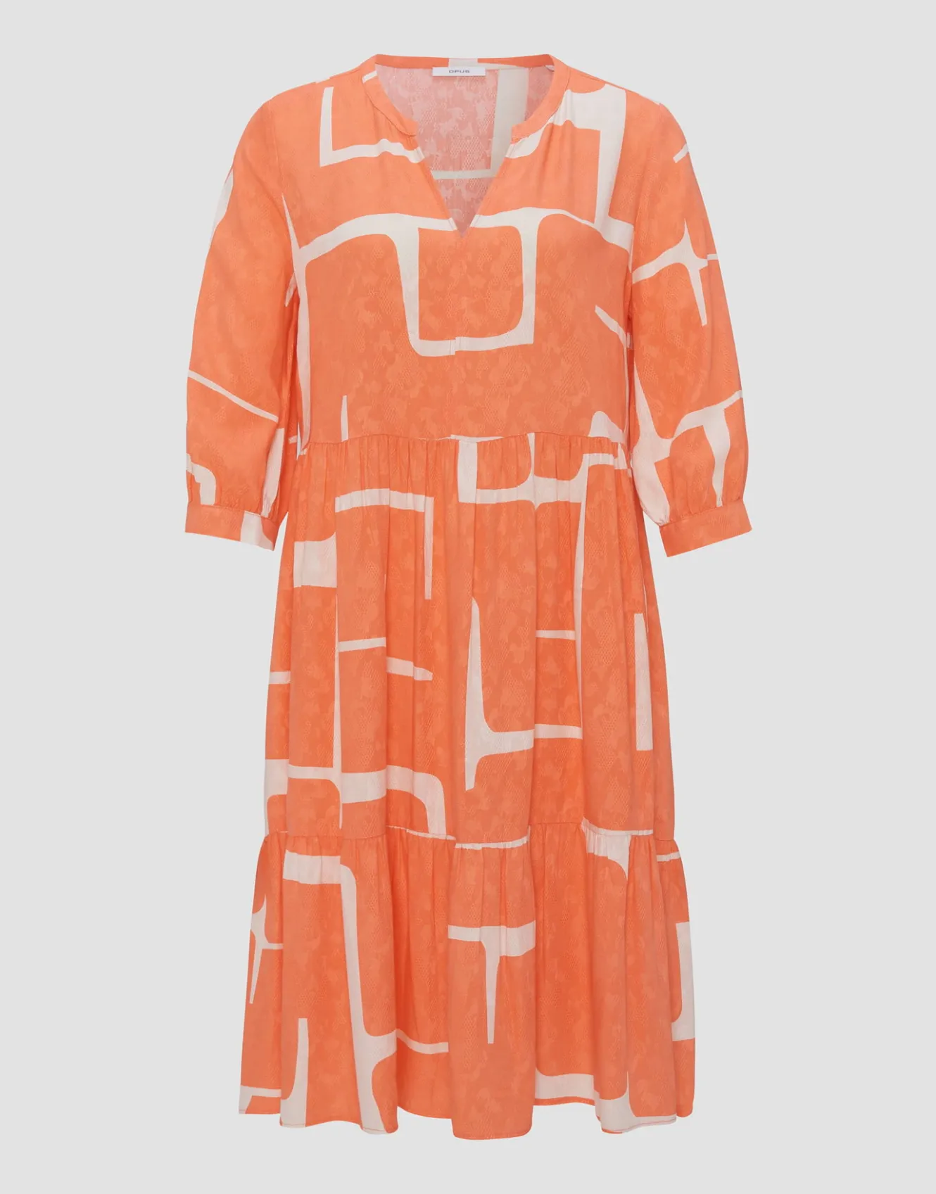 blusenkleid_wulari_graphic_orange_online_bestellen_7.webp OPUS Blusenkleid Wulari Graphic Orange Online Bestellen^Damen Kleider