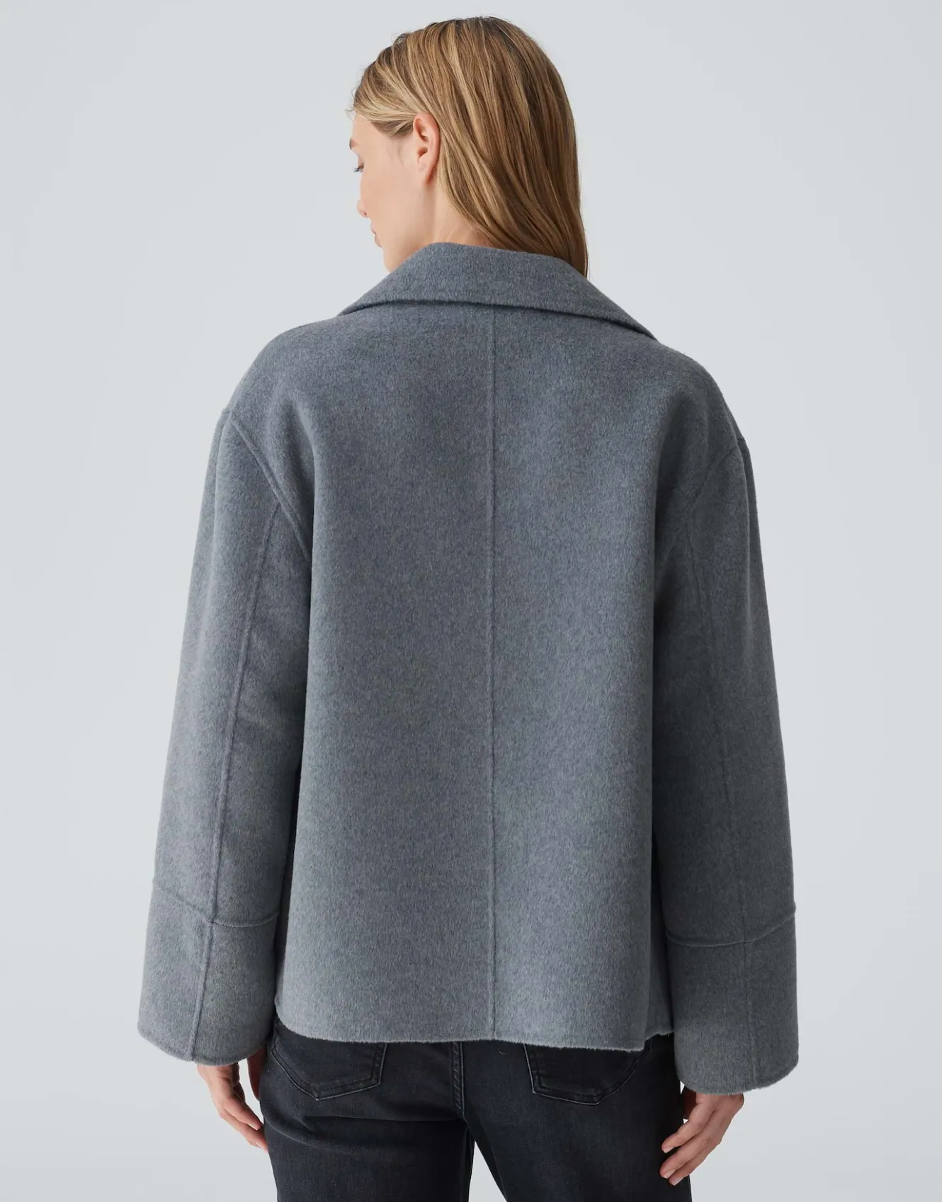 cabanjacke_hilna_grau_online_bestellen_2.webp OPUS Cabanjacke Hilna Grau Online Bestellen^Damen Jacken / Mäntel