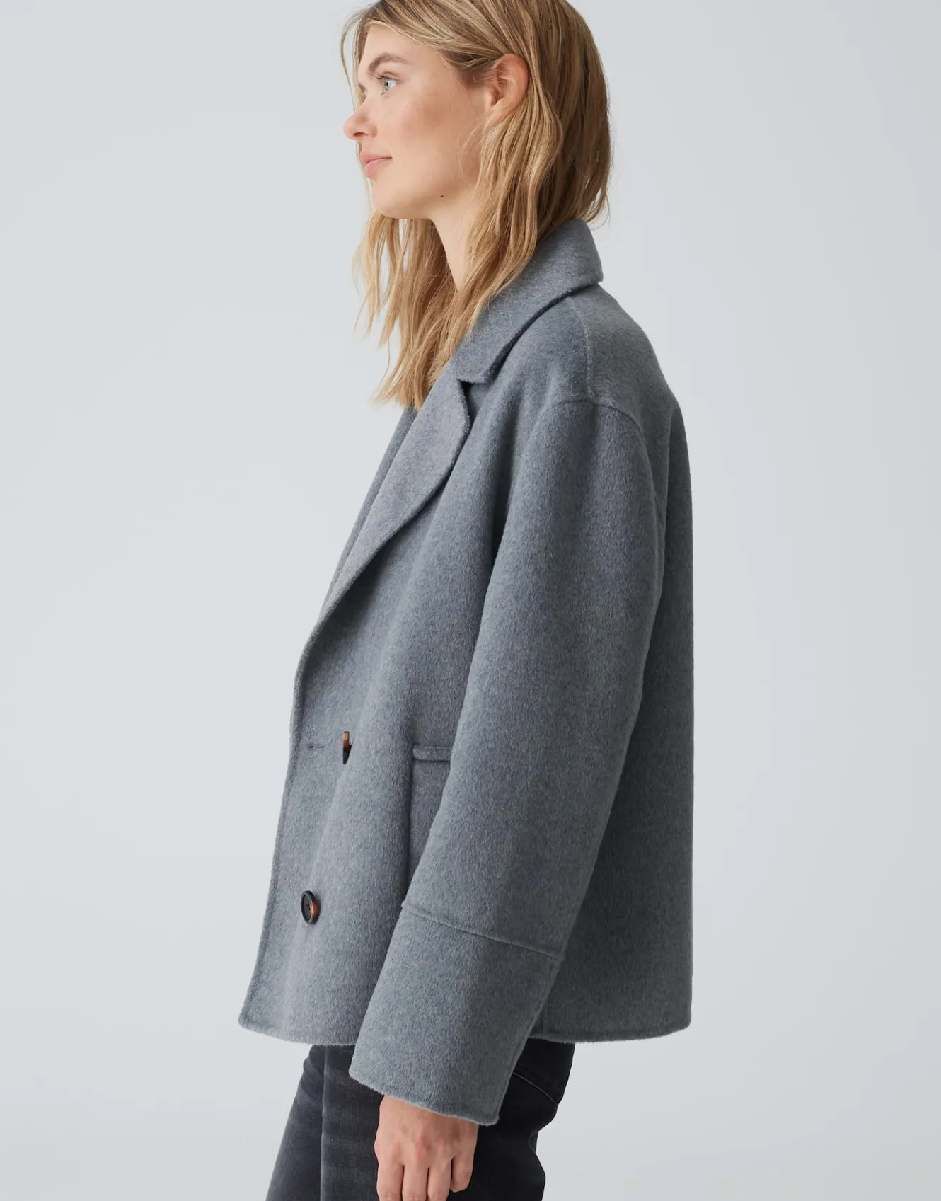 cabanjacke_hilna_grau_online_bestellen_3.webp OPUS Cabanjacke Hilna Grau Online Bestellen^Damen Jacken / Mäntel