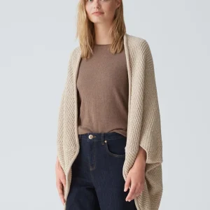 OPUS Cape Amaryllis Waffle Beige Online Bestellen^Damen Strick | Accessoires