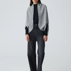 OPUS Cape Amaryllis Waffle Grau Online Bestellen^Damen Strick | Accessoires