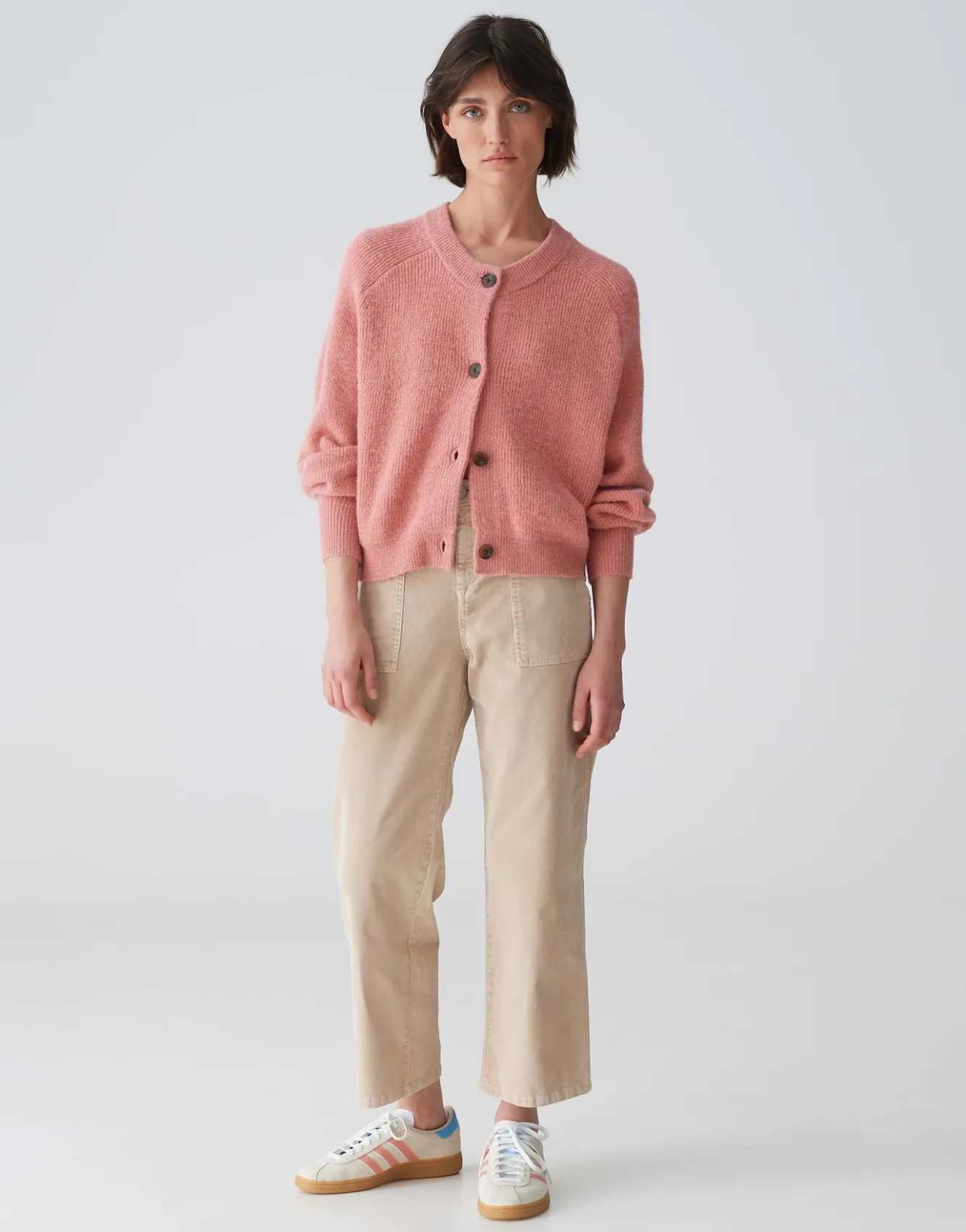 cardigan_dorty_ros_online_bestellen_0.webp OPUS Cardigan Dorty Rosé Online Bestellen^Damen Strick