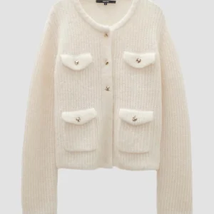 OPUS Cardigan Tinara Detail Weiß Online Bestellen^Damen Strick