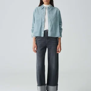 OPUS Cordbluse Falba Blau Online Bestellen^Damen Blusen
