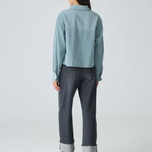 OPUS Cordbluse Falba Blau Online Bestellen^Damen Blusen