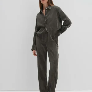 OPUS Cordbluse Zortney Detail Grün Online Bestellen^Damen Blusen