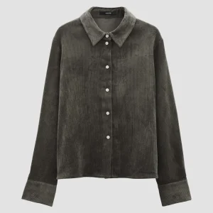 OPUS Cordbluse Zortney Detail Grün Online Bestellen^Damen Blusen