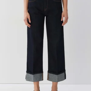 OPUS Cropped Wide Jeans Cellma Turn Up Blau Online Bestellen^Damen Jeans