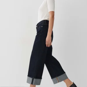 OPUS Cropped Wide Jeans Cellma Turn Up Blau Online Bestellen^Damen Jeans