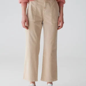 OPUS Cropped Wide Jeans Mokoti Work Beige Online Bestellen^Damen Hosen | Jeans