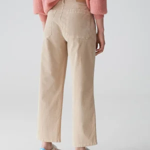 OPUS Cropped Wide Jeans Mokoti Work Beige Online Bestellen^Damen Hosen | Jeans