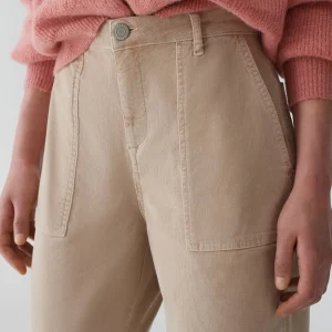 OPUS Cropped Wide Jeans Mokoti Work Beige Online Bestellen^Damen Hosen | Jeans