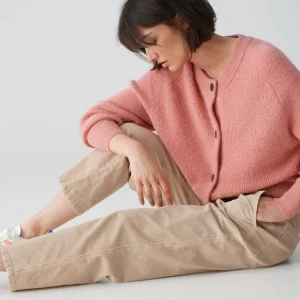 OPUS Cropped Wide Jeans Mokoti Work Beige Online Bestellen^Damen Hosen | Jeans