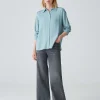 OPUS Hemdbluse Fuhla Blau Online Bestellen^Damen Blusen