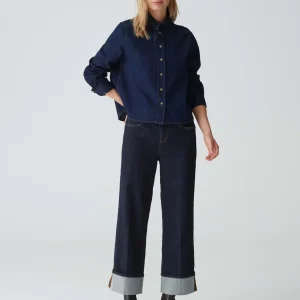 OPUS Jeansbluse Farilla Blau Online Bestellen^Damen Blusen