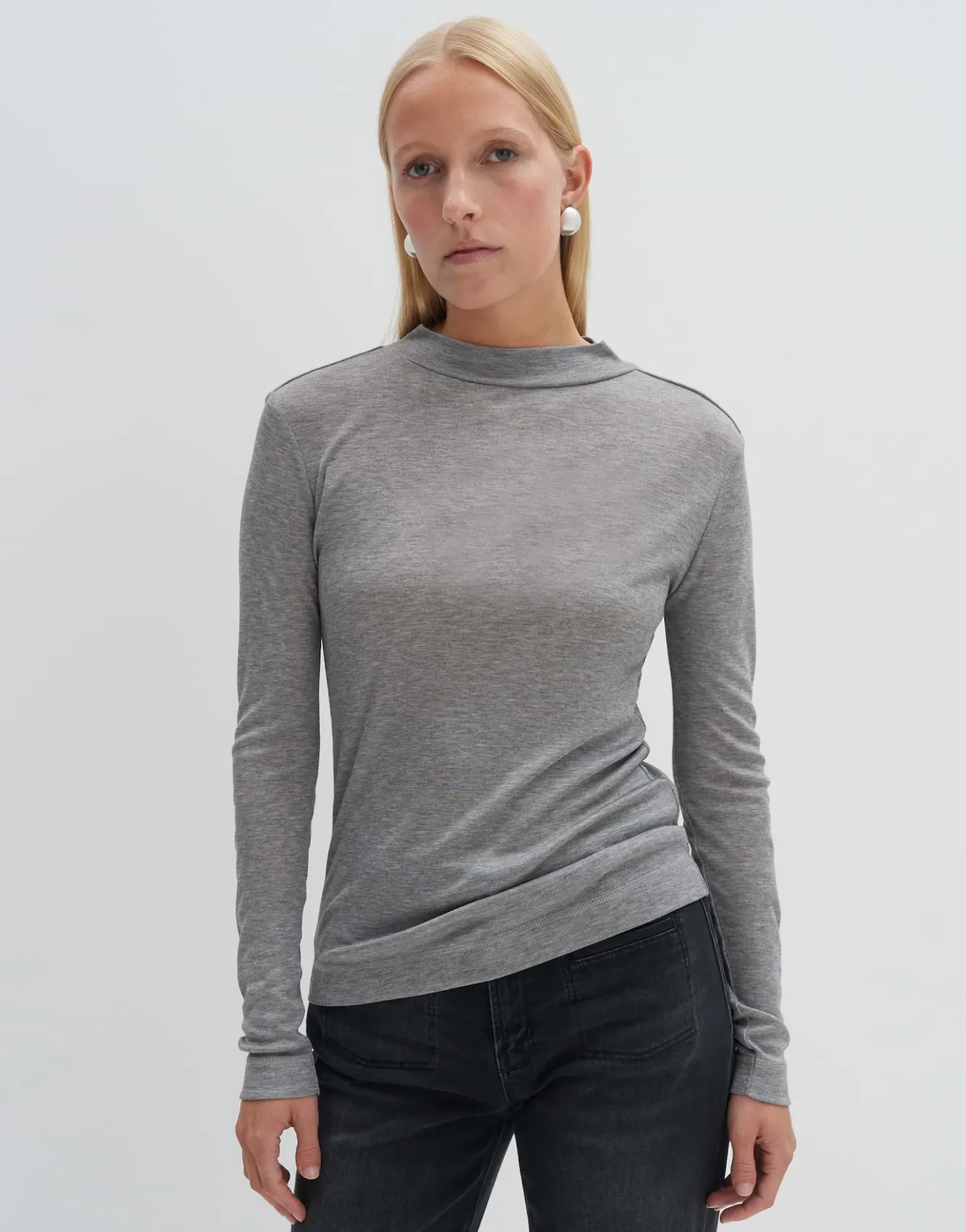 jerseyshirt_kejandra_grau_online_bestellen_1.webp OPUS Jerseyshirt Kejandra Grau Online Bestellen^Damen Basics | Shirts