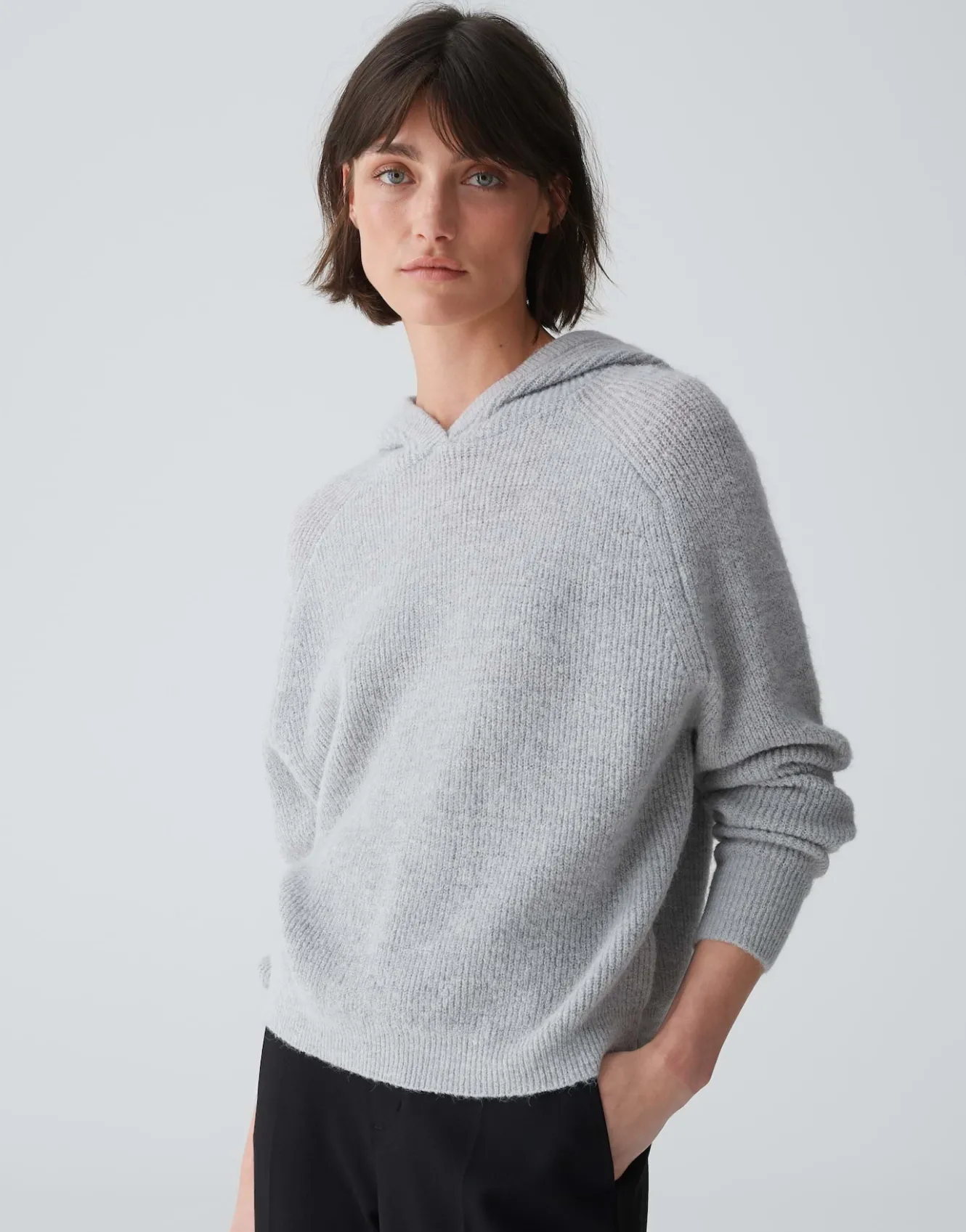 kapuzenpullover_poody_grau_online_bestellen_1.webp OPUS Kapuzenpullover Poody Grau Online Bestellen^Damen Strick