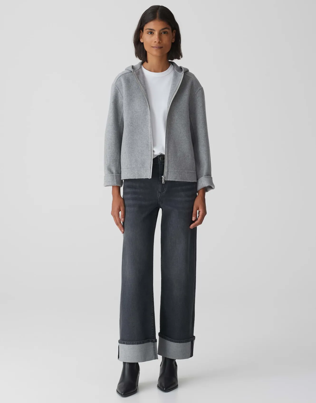 kurzjacke_jetty_grau_online_bestellen_7.webp OPUS Kurzjacke Jetty Grau Online Bestellen^Damen Jacken / Mäntel | Blazer / Westen