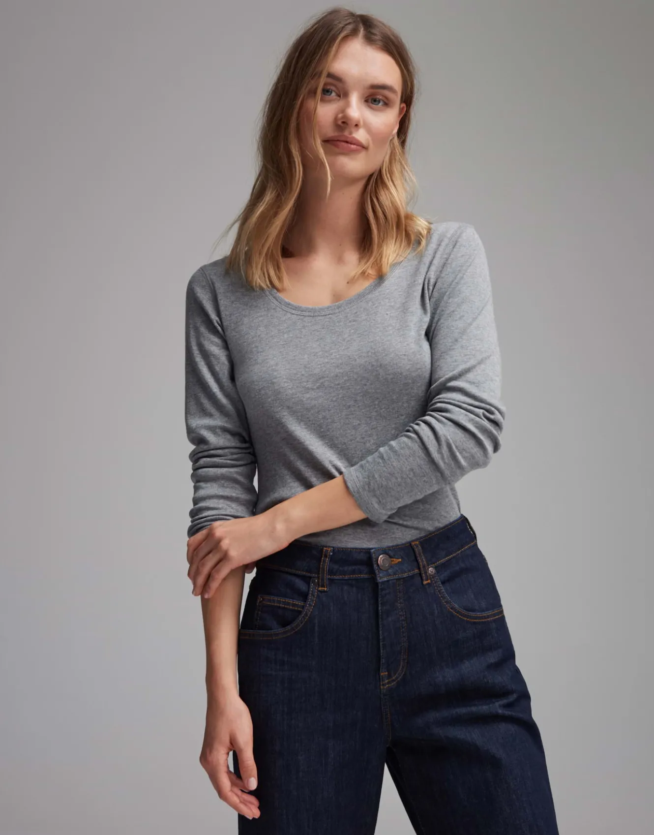 langarmshirt_sorana_grau_online_bestellen_1.webp OPUS Langarmshirt Sorana Grau Online Bestellen^Damen Basics | Shirts