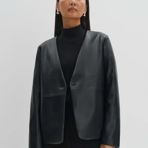 OPUS Lederblazer Noebe Schwarz Online Bestellen^Damen Blazer / Westen