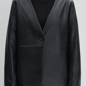 OPUS Lederblazer Noebe Schwarz Online Bestellen^Damen Blazer / Westen