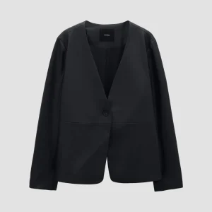 OPUS Lederblazer Noebe Schwarz Online Bestellen^Damen Blazer / Westen