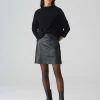 OPUS Lederrock Relvina Edgy Schwarz Online Bestellen^Damen Röcke