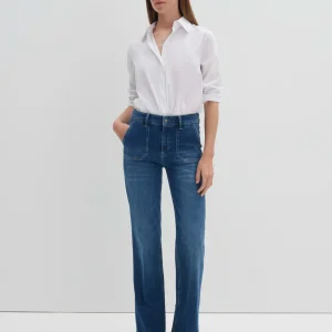 OPUS Long Flared Jeans Carie Utility Blau Online Bestellen^Damen Jeans