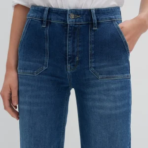 OPUS Long Flared Jeans Carie Utility Blau Online Bestellen^Damen Jeans