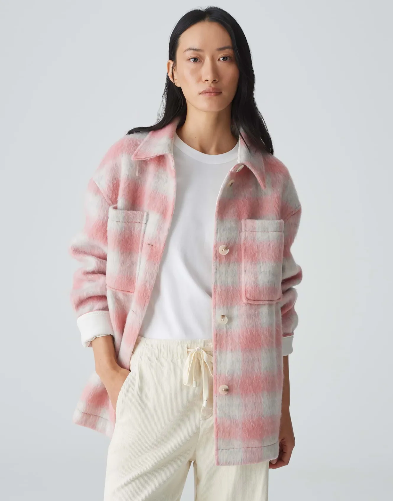overshirt_jelma_ros_online_bestellen_1.webp OPUS Overshirt Jelma Rosé Online Bestellen^Damen Blazer / Westen