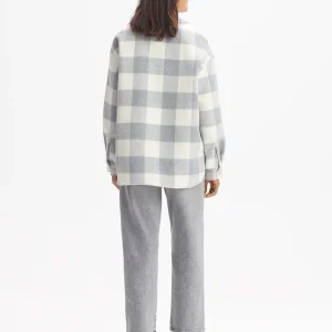 OPUS Overshirt Julola Check Grau Online Bestellen^Damen Blazer / Westen