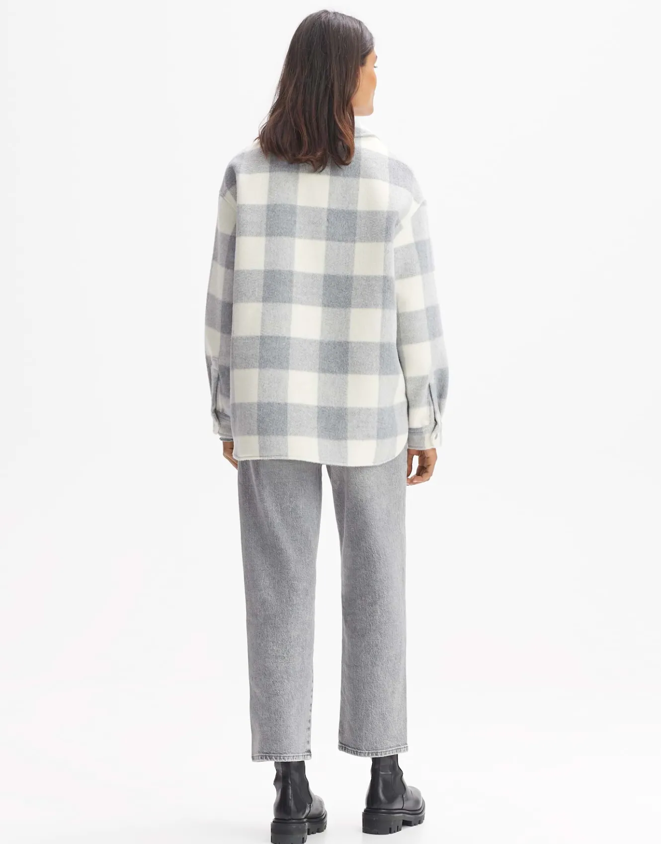 overshirt_julola_check_grau_online_bestellen_2.webp OPUS Overshirt Julola Check Grau Online Bestellen^Damen Blazer / Westen