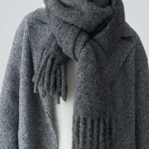 OPUS Oversize Schal Amoni Scarf Grau Online Bestellen^Damen Accessoires