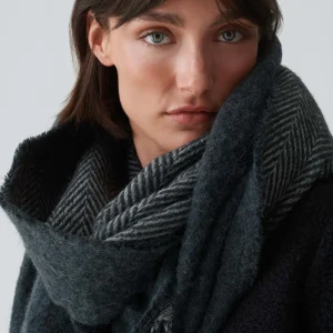 OPUS Oversize Schal Aneda Scarf Grau Online Bestellen^Damen Accessoires