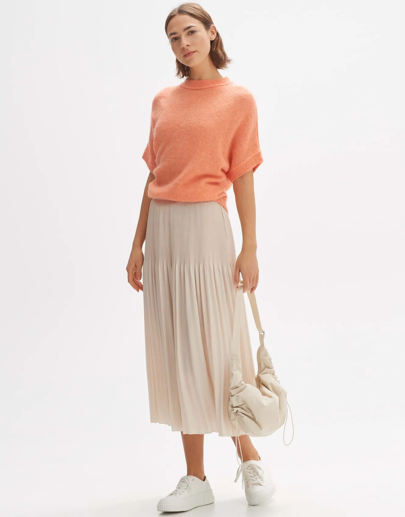 plisseerock_ribane_shimmer_beige_online_bestellen_0.webp OPUS Plisseerock Ribane Shimmer Beige Online Bestellen^Damen Röcke