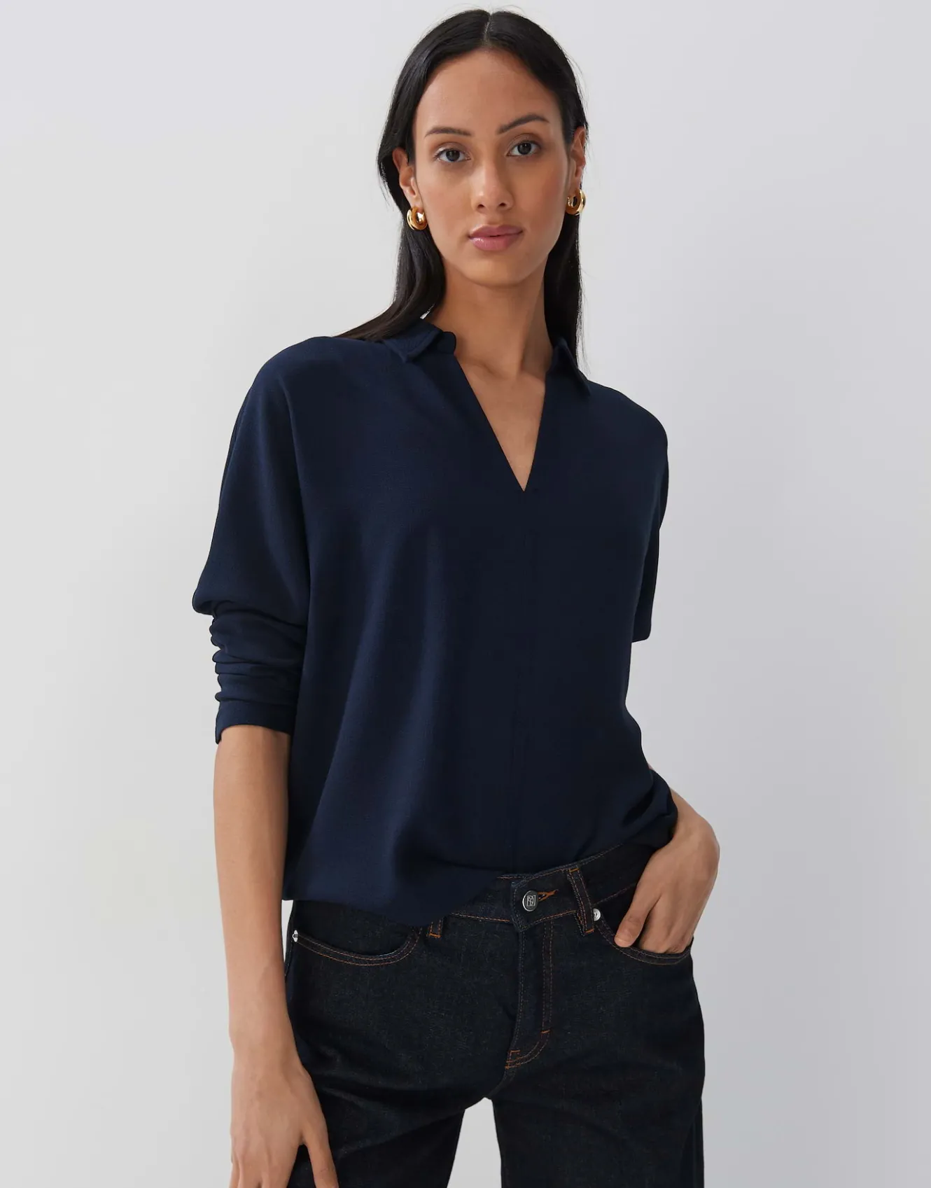 poloshirt_kiby_blau_online_bestellen_1.webp OPUS Poloshirt Kiby Blau Online Bestellen^Damen Shirts