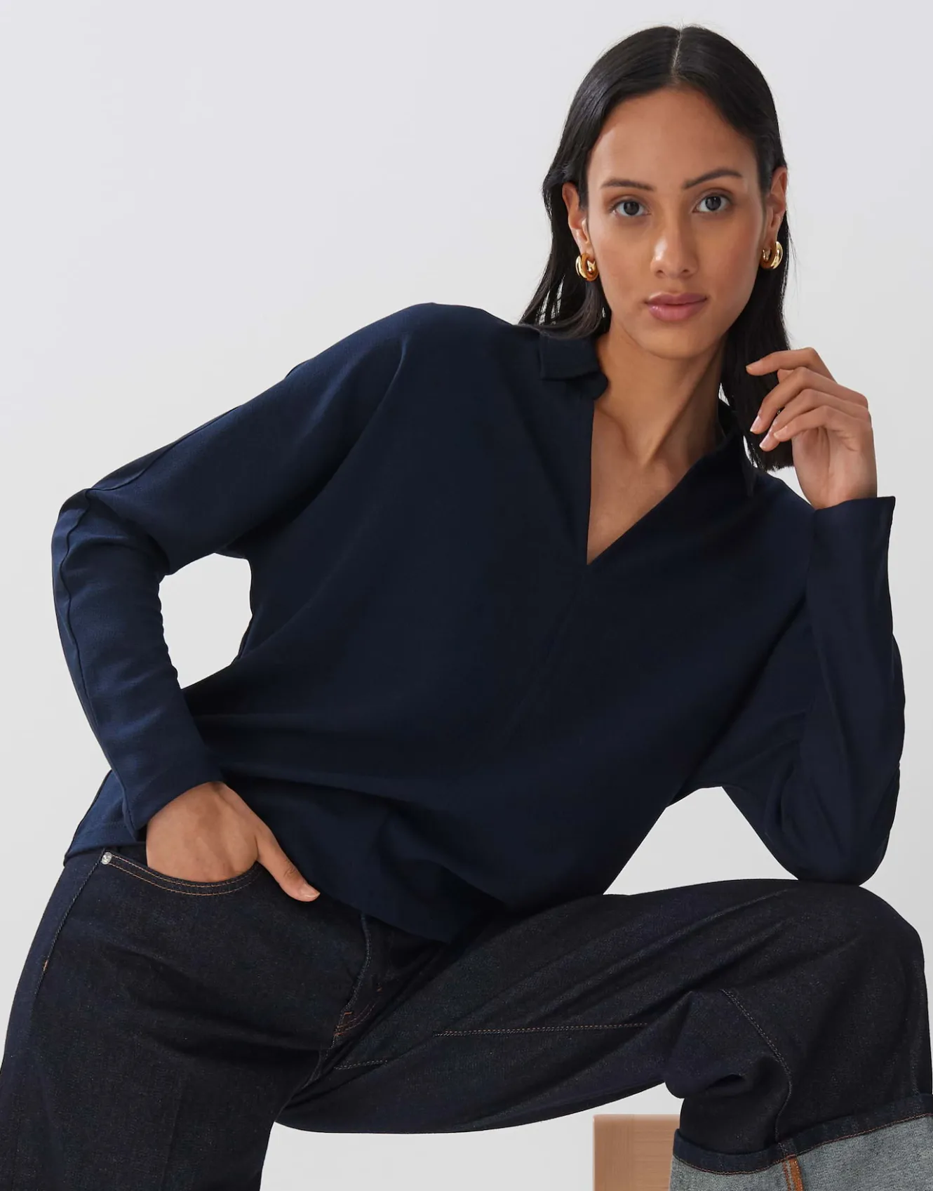 poloshirt_kiby_blau_online_bestellen_7.webp OPUS Poloshirt Kiby Blau Online Bestellen^Damen Shirts