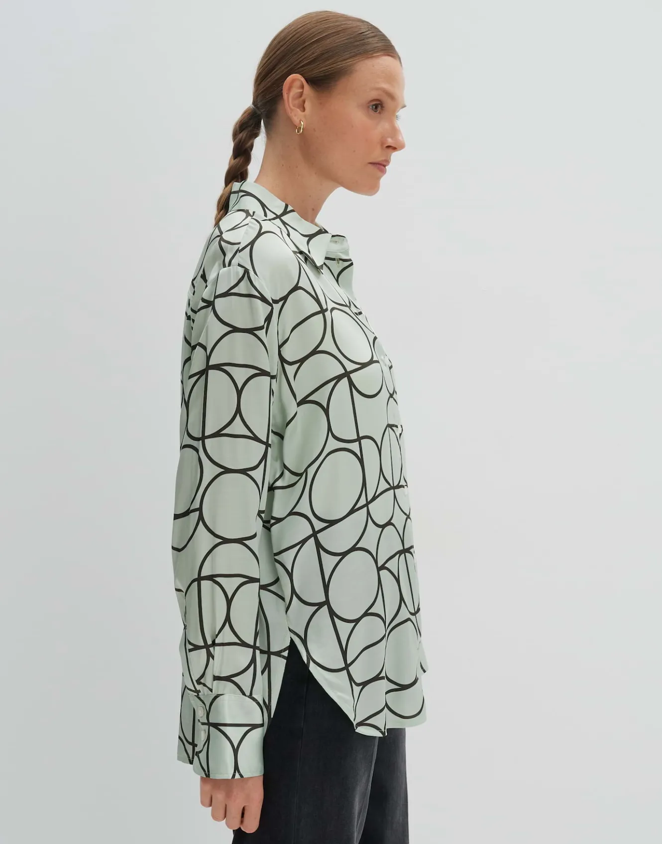 printbluse_zeline_grn_online_bestellen_3.webp OPUS Printbluse Zeline Grün Online Bestellen^Damen Blusen