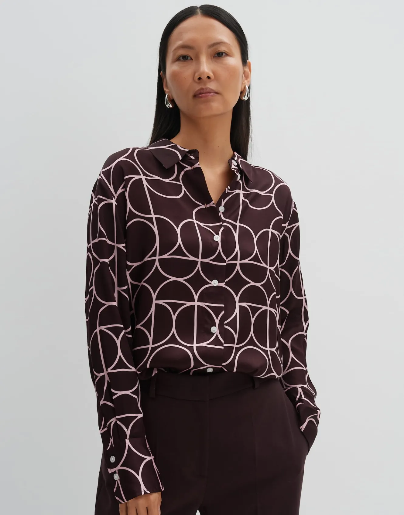 printbluse_zeline_rot_online_bestellen_1.webp OPUS Printbluse Zeline Rot Online Bestellen^Damen Blusen
