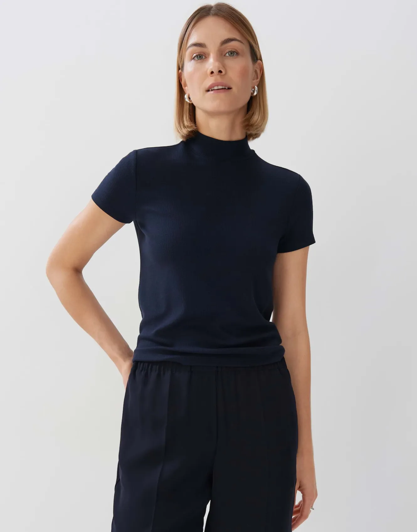 rippshirt_karlusia_blau_online_bestellen_1.webp OPUS Rippshirt Karlusia Blau Online Bestellen^Damen Shirts