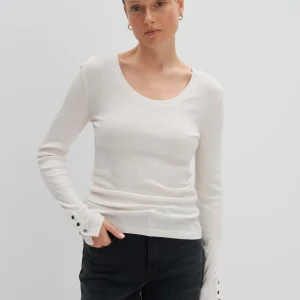 OPUS Rippshirt Kelanie Weiß Online Bestellen^Damen Shirts