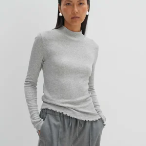 OPUS Rippshirt Kinara Grau Online Bestellen^Damen Basics | Shirts