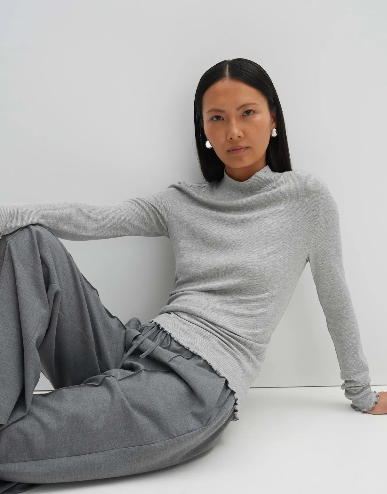 rippshirt_kinara_grau_online_bestellen_7.webp OPUS Rippshirt Kinara Grau Online Bestellen^Damen Basics | Shirts