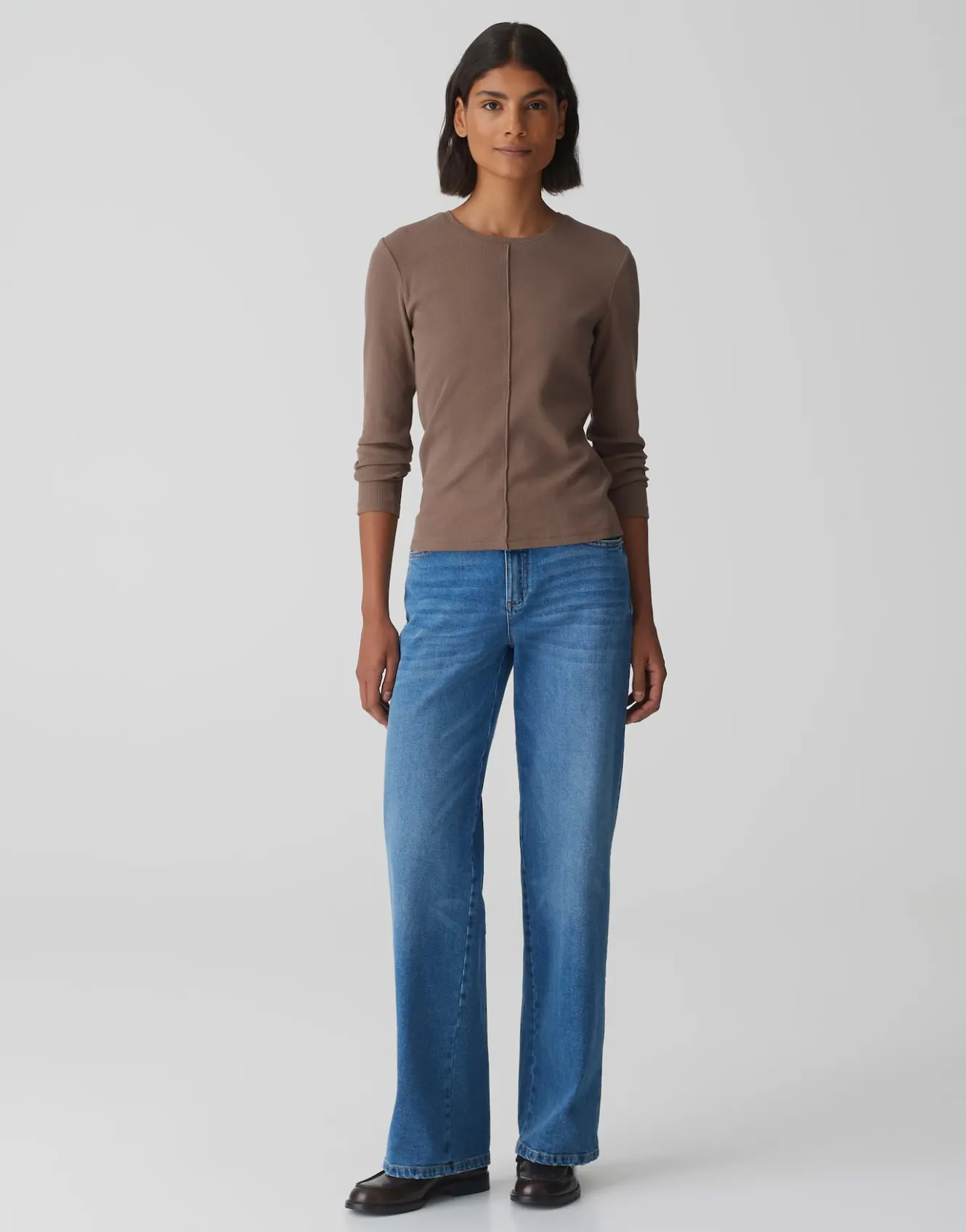 rippshirt_sadalie_braun_online_bestellen_0.webp OPUS Rippshirt Sadalie Braun Online Bestellen^Damen Basics | Shirts
