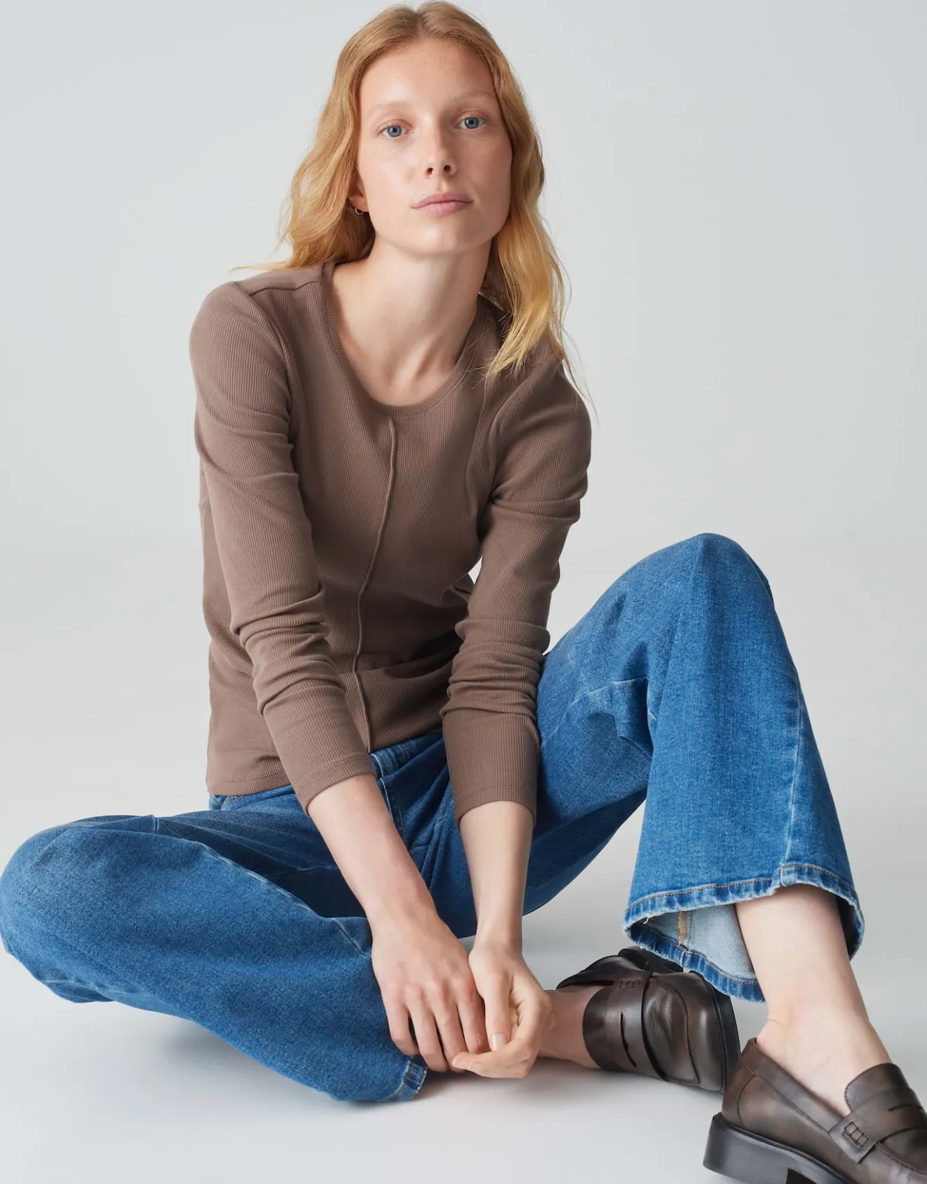 rippshirt_sadalie_braun_online_bestellen_6.webp OPUS Rippshirt Sadalie Braun Online Bestellen^Damen Basics | Shirts