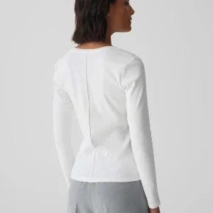 OPUS Rippshirt Sadalie Weiß Online Bestellen^Damen Basics | Shirts